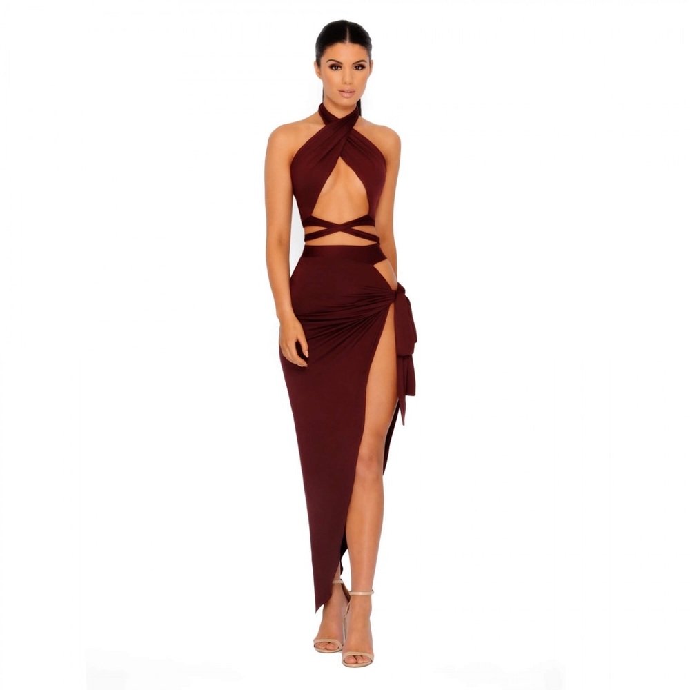 OH POLLY BURGUNDY TWO PIECE SET